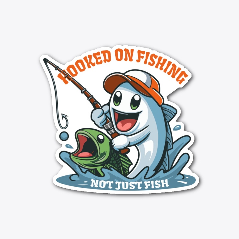 Hooked on Fishing Cartoon