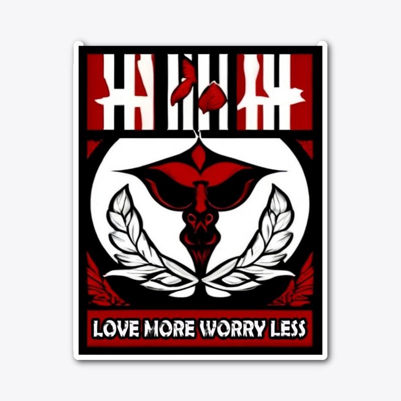 T-shirt design Love More worry less 