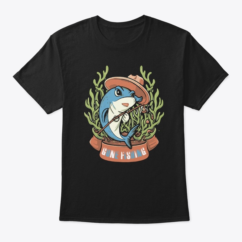 Gone fishing t-shirt design