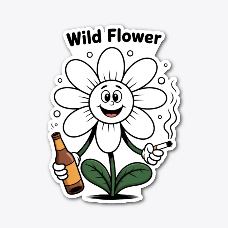Wild Flower Funny Graphic