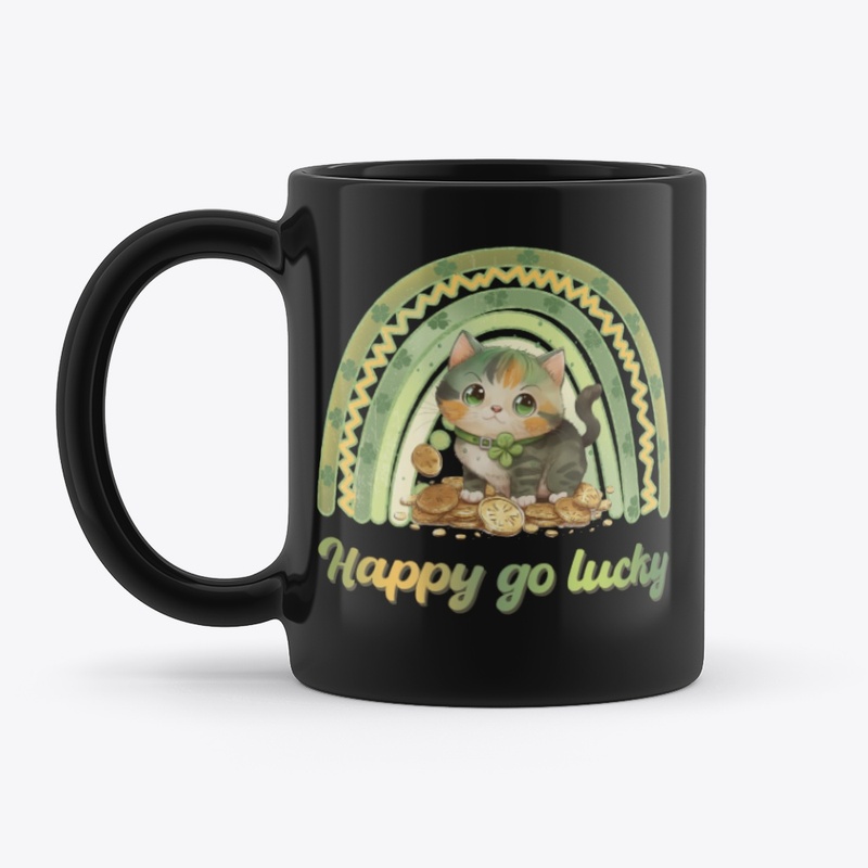 St pattys rainbow Happy go lucky cat