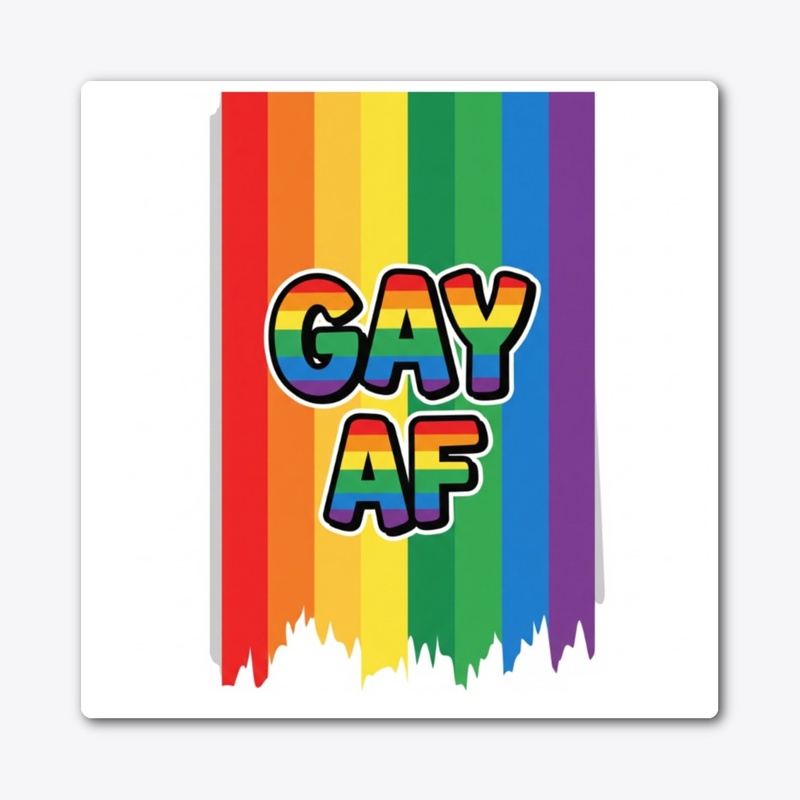  "Gay AF" Rainbow Flag Design