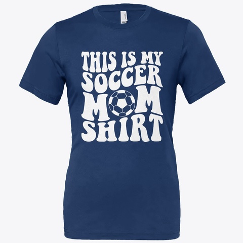 Soccer Mom Graphic T Shirt, Gift Team Navy T-Shirt Front