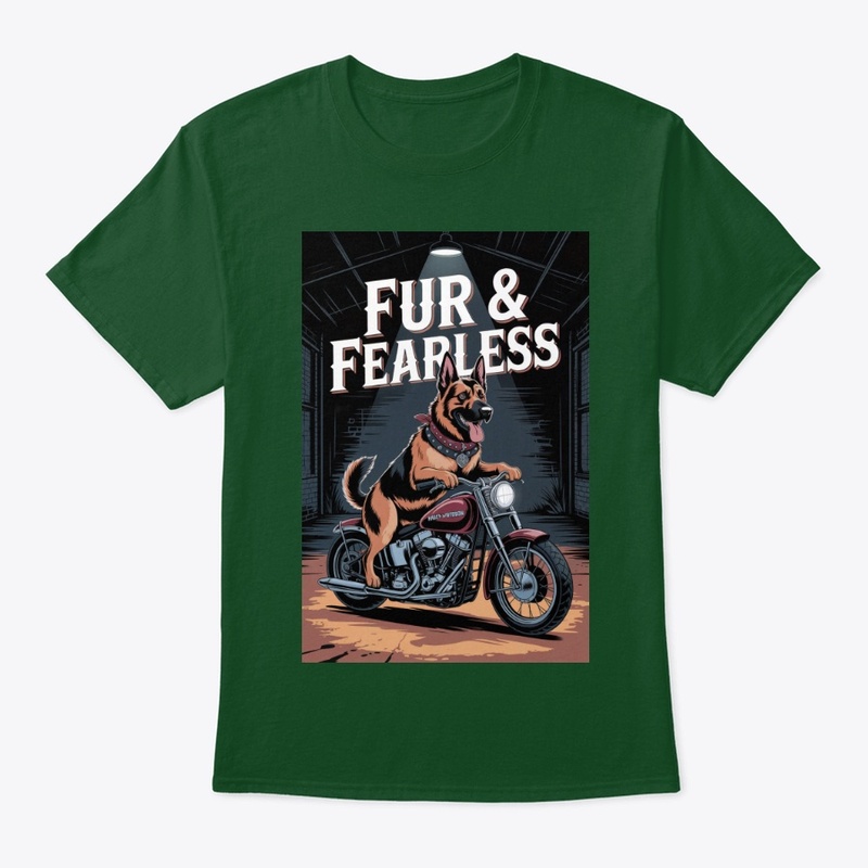 Biker Dog German Shepherd Tee
