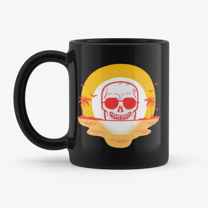Sunset with skull