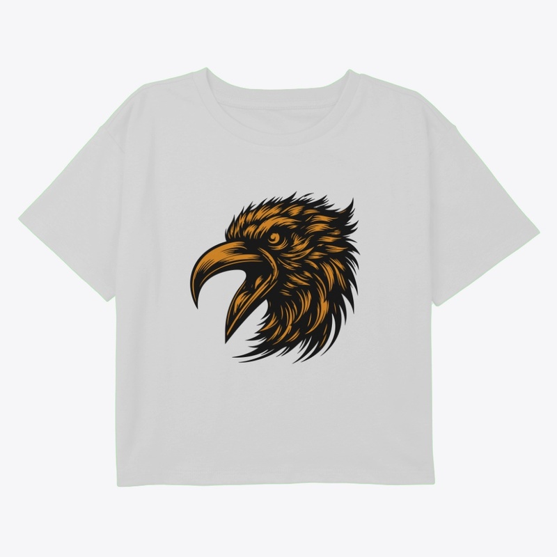 Striking Angry Crow Graphic