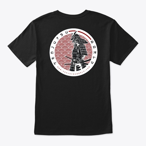 Kenjutsu World T Shirt Design 2 Black T-Shirt Back