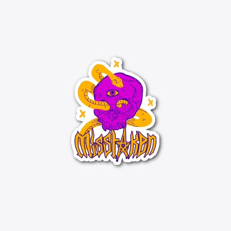 Misstaken Pink/Orange Snake & Skull Logo