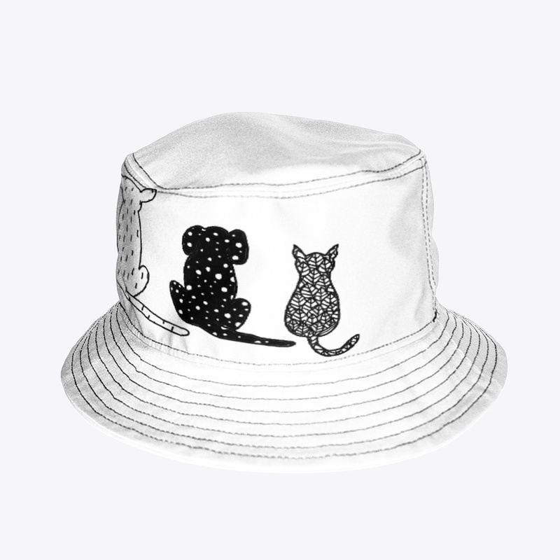 Bucket Hat double logo