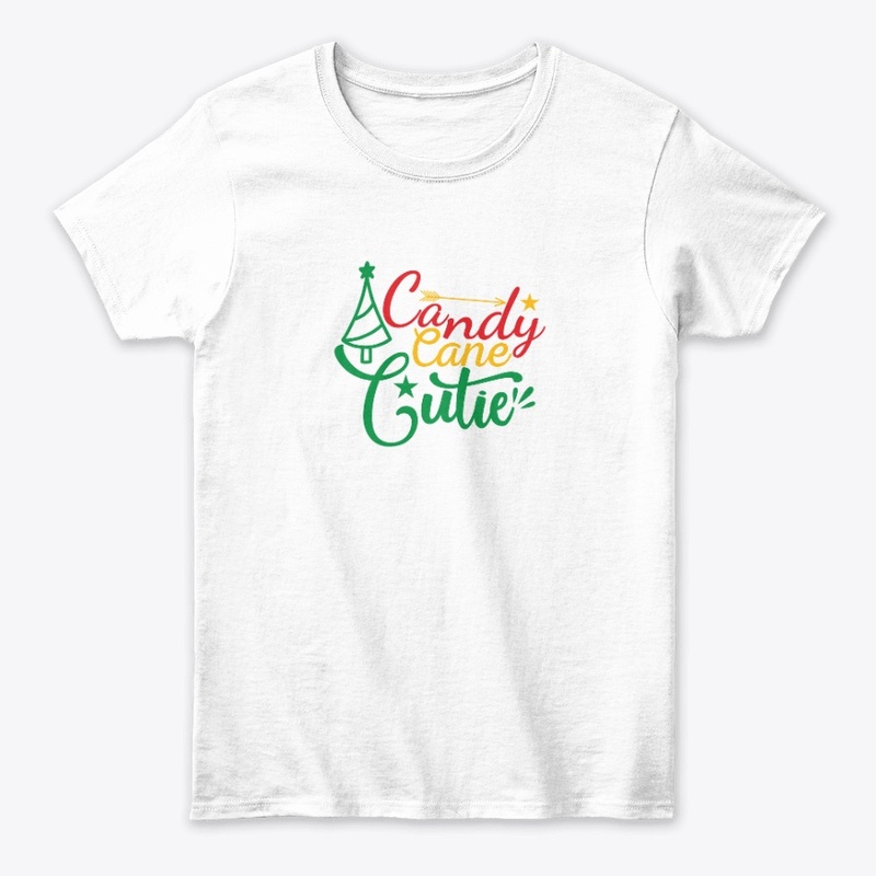 Candy Cane Cutie Christmas Kids Tee