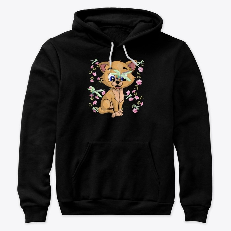 Cat & Dragonfly - Gift For Animal Lover