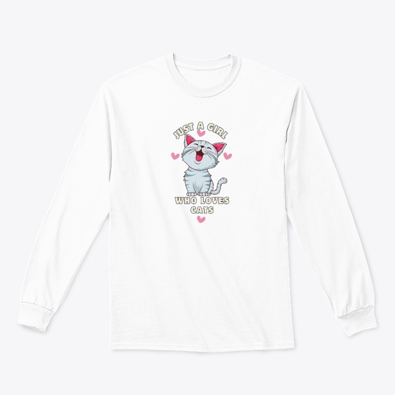 Girl Who Loves Cats – Cat Lover T-Shirt