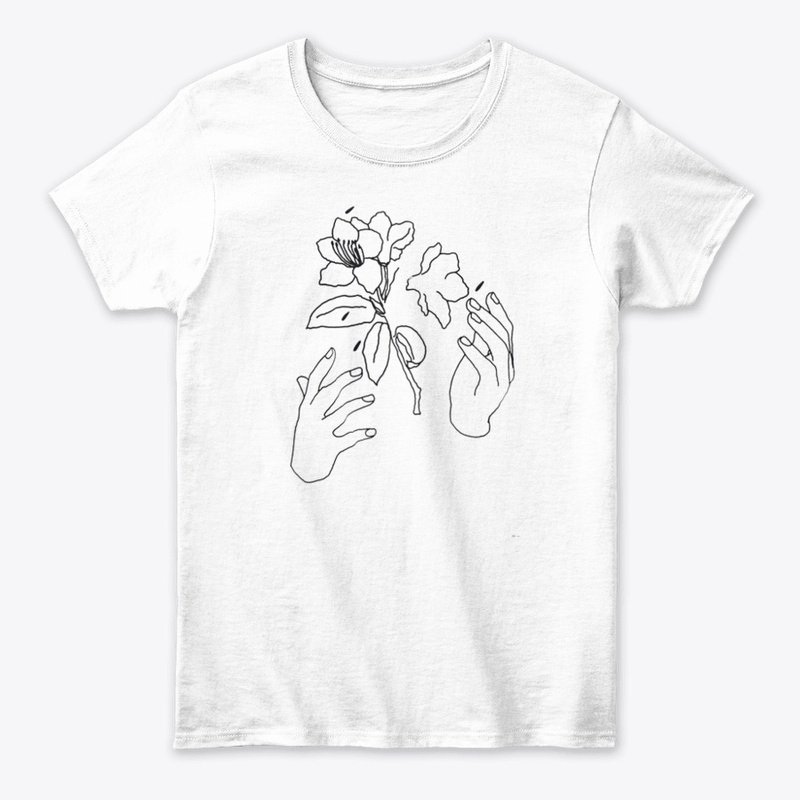 Hands line graphic t-shirt