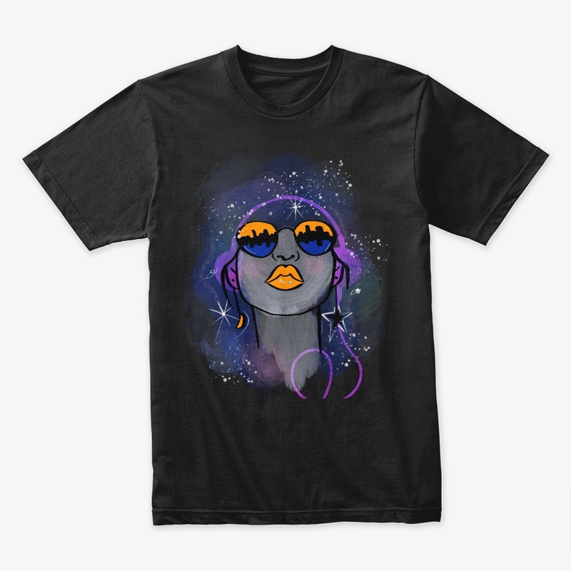 girl with headphones magic design
