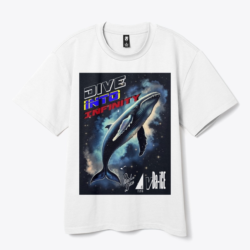 Dive Into Infinity Dark Whale Unisex Tee
