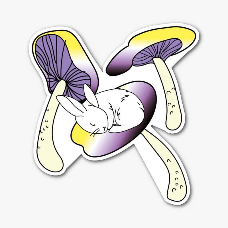 Nonbinary bunny mushroom