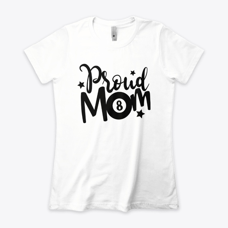 Proud Mom 8Ball Black
