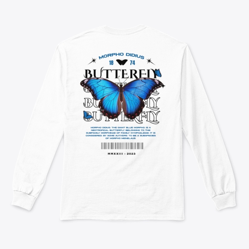 The Giant Blue Morpho Didius Butterfly