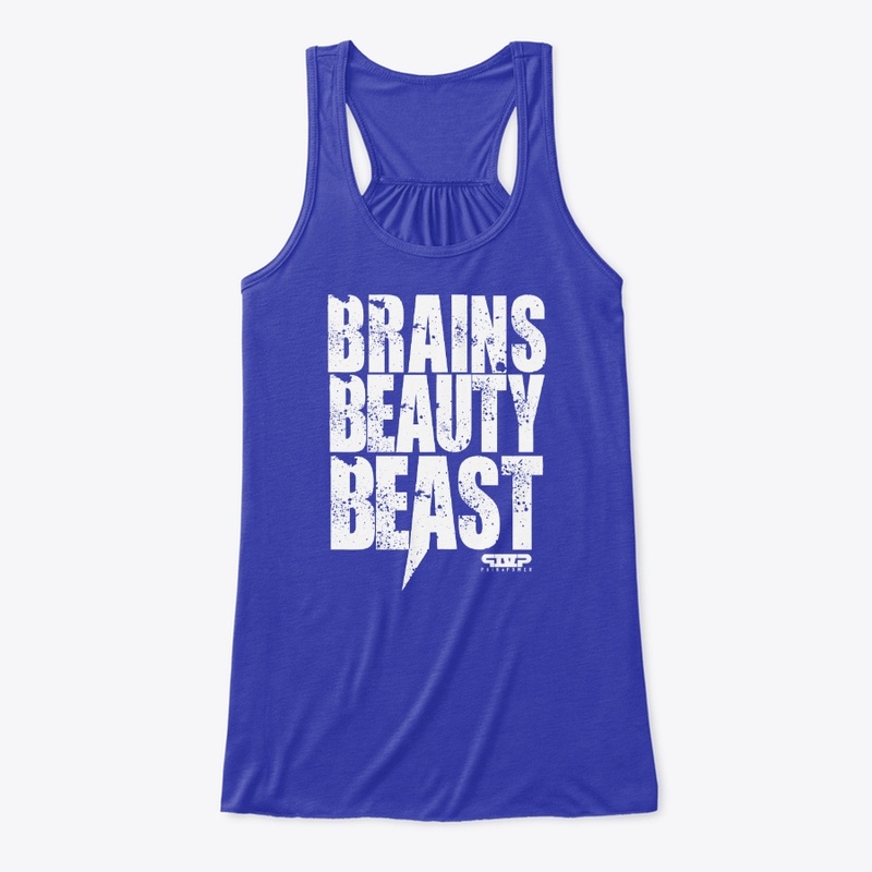 BRAINS BEAUTY BEAST Fitted Women's Tops