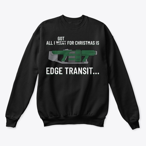 Edge Transit Christmas Black T-Shirt Front