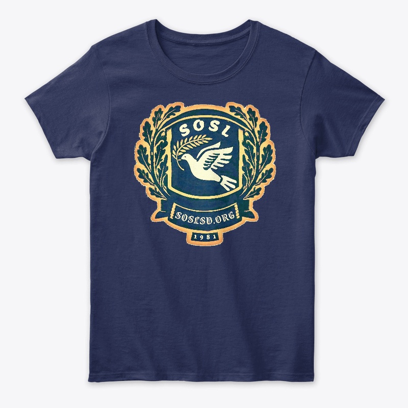 Laurel Dove Crest (navy) womens tee