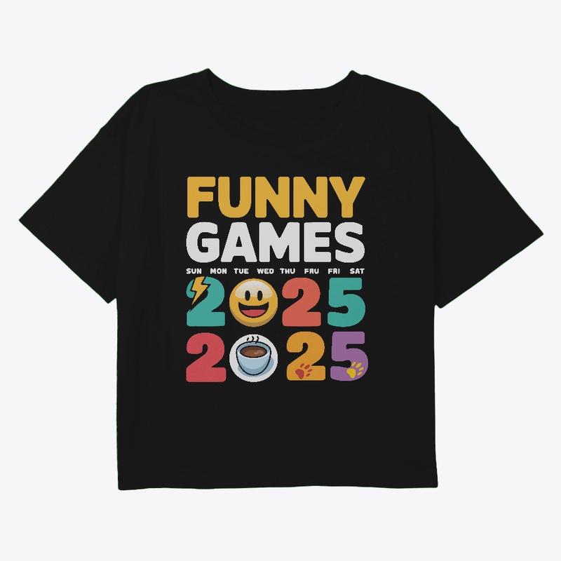 Funny Games 2025 Vibrant Iconic Design. 