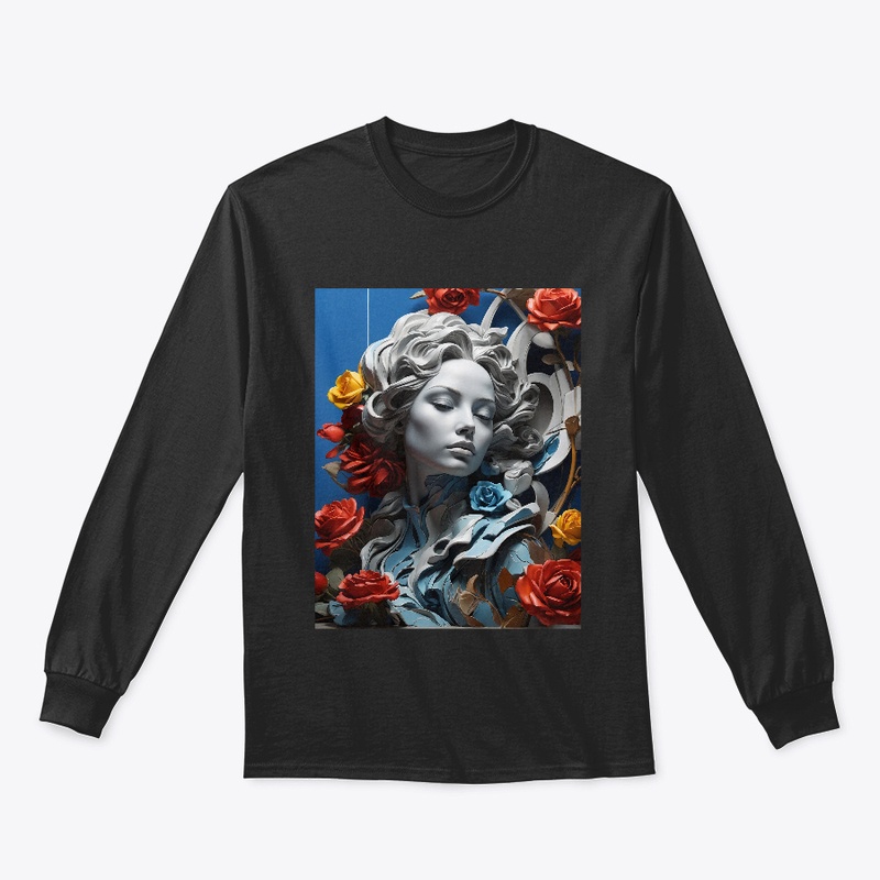 Gothic woman and rose