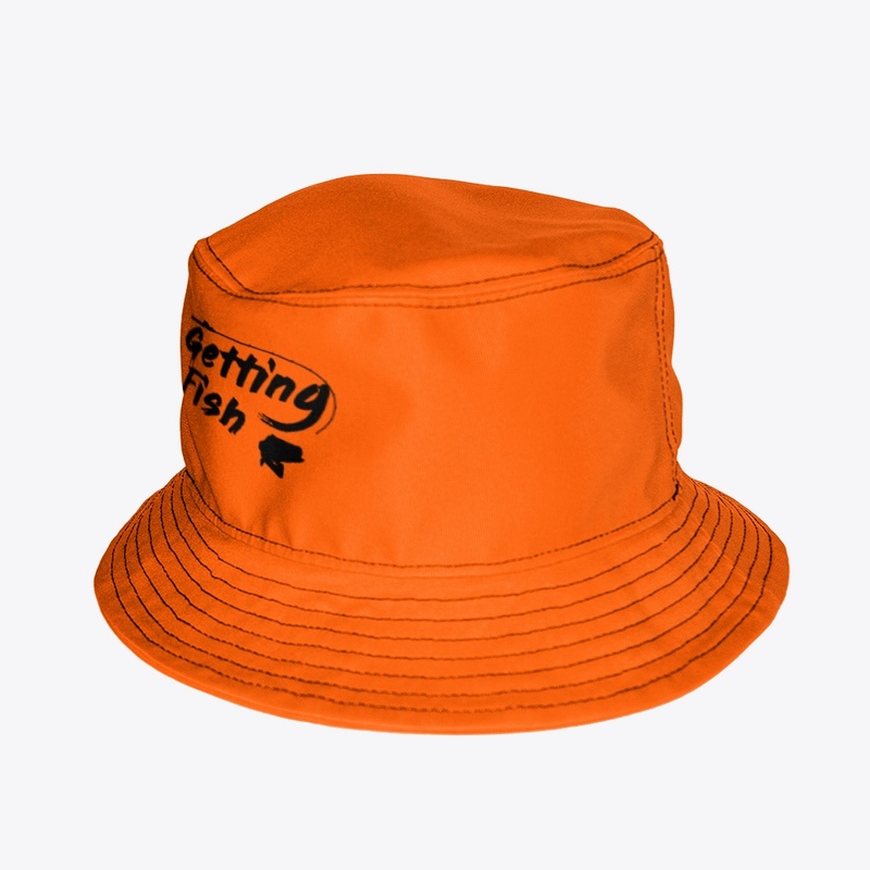 GettingFish Bucket Hat, Black Logo