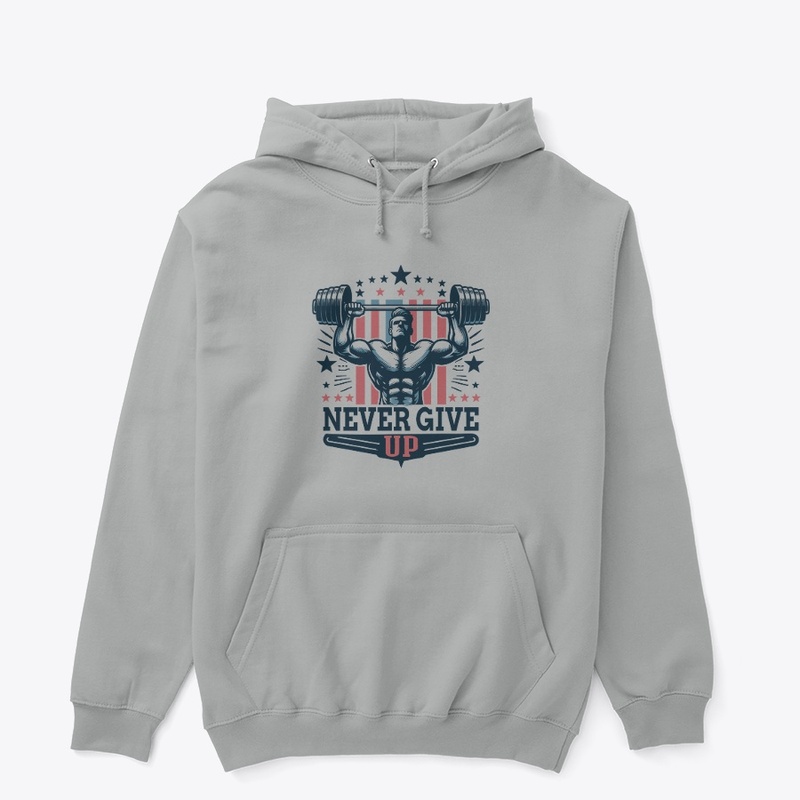  "Never Give Up" Gym T-Shirt