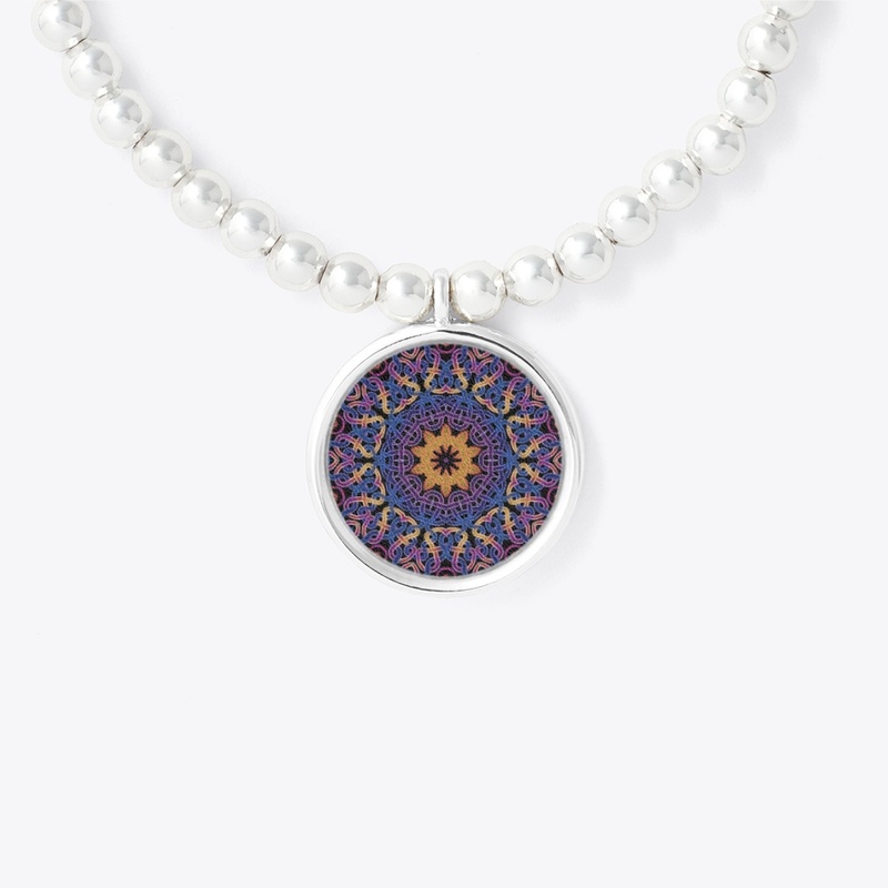Blue Gold Celtic Knot Kaleidoscope