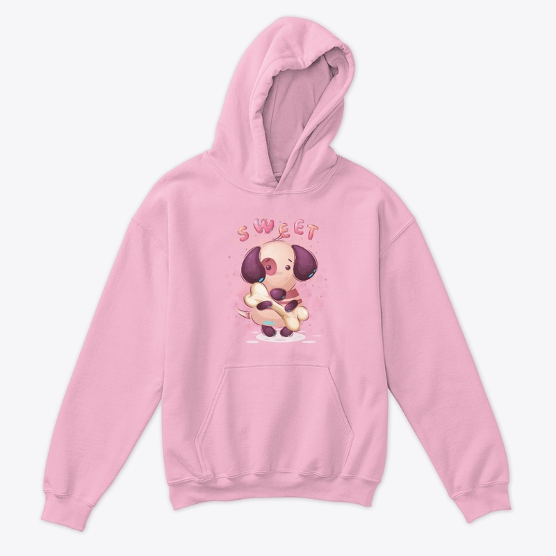 Cute Little Dog Kids Hoodie
