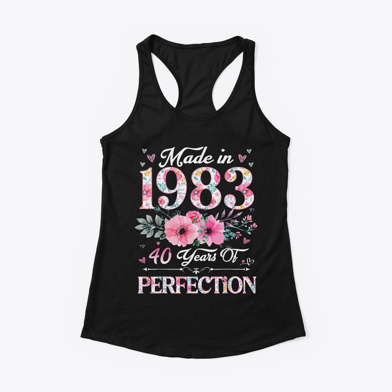 40 Year Old Made In 1983 Floral