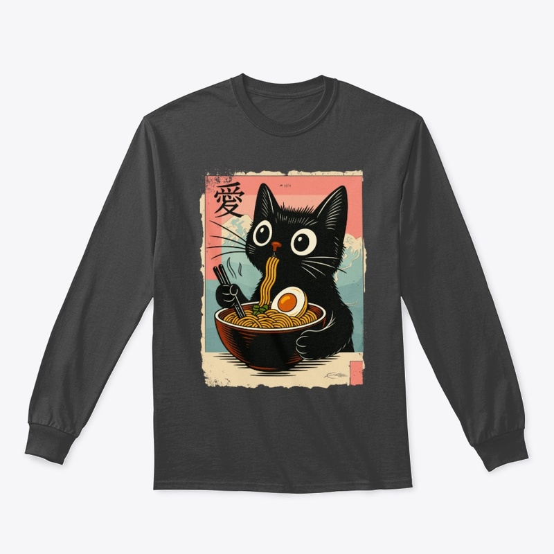FUNNY CAT RAMEN T-SHIRT