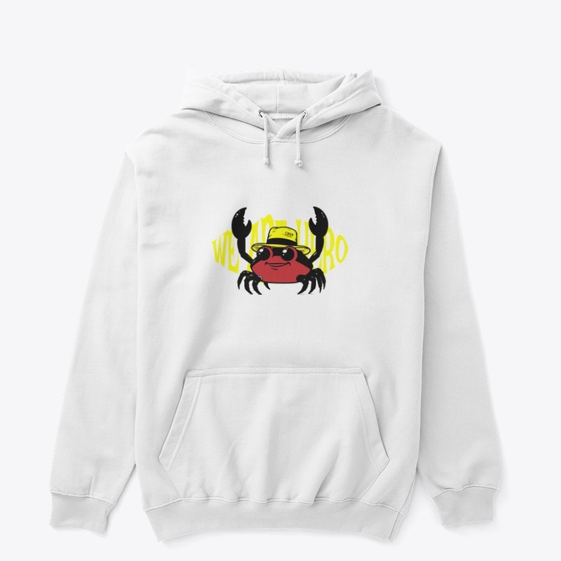 crab with hat and text art