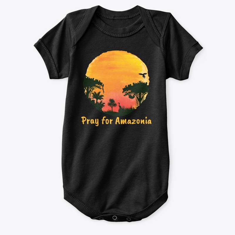 Pray Amazonia  Watercolor Sunset