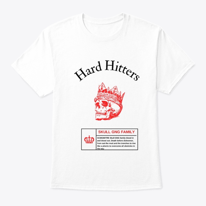 Hard Hitters classic tee Skull GNG white