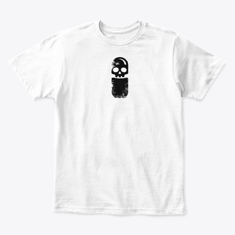 Black on White Pill Skull