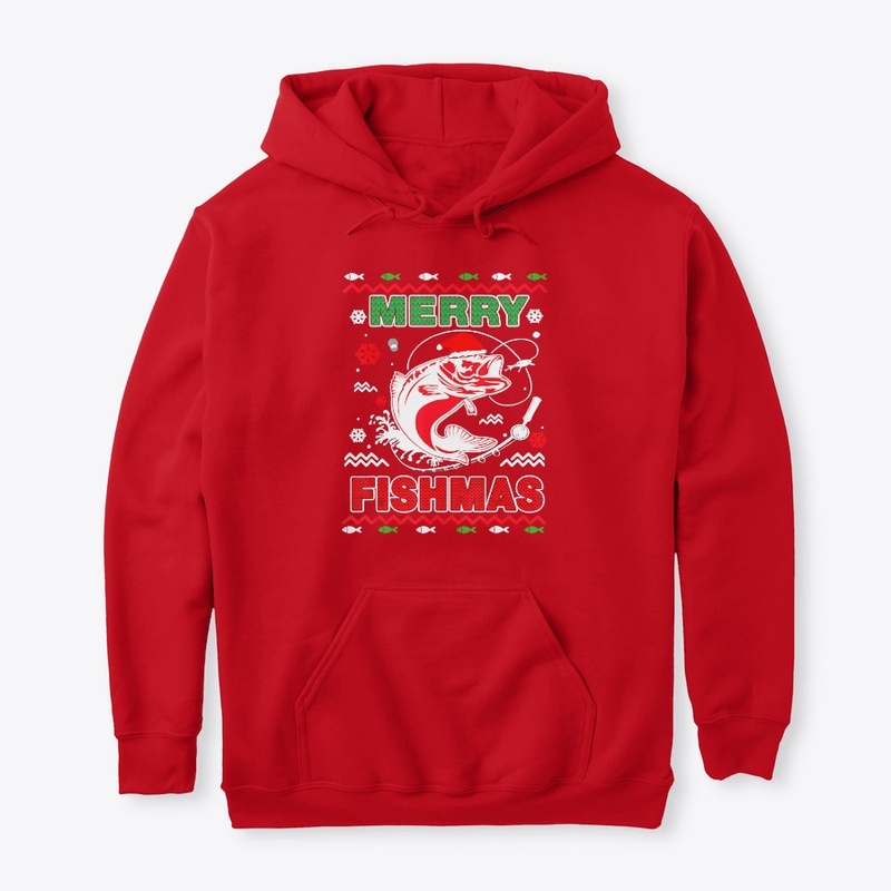 Ugly Fishing Christmas Bass Fish Apparel
