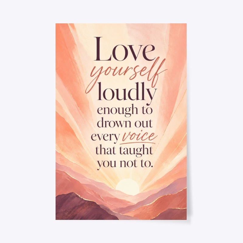 Love Yourself Sunrise Wall Art