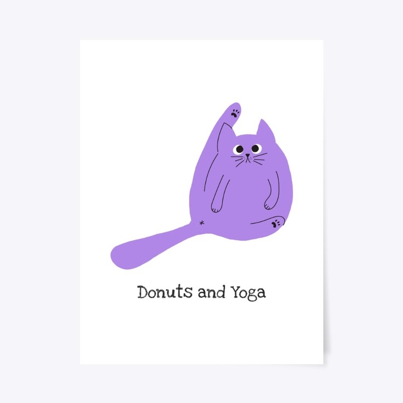 Donuts and yoga cat