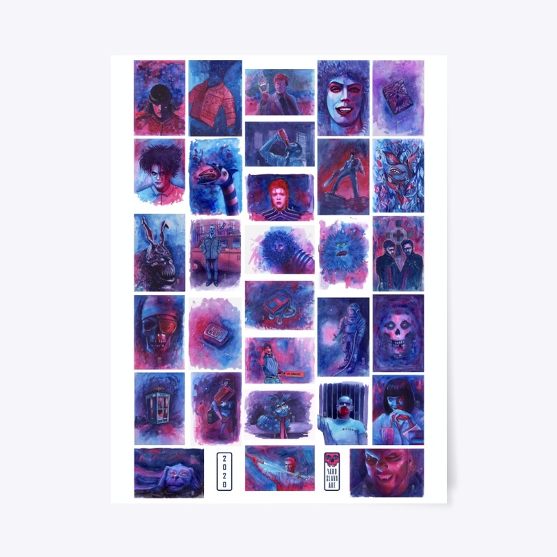 Thirty  blue-carmine