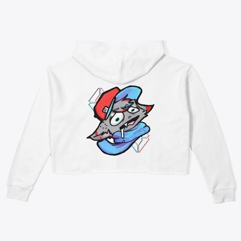 Myrid Chromatic Crop Hoodie White Kaos Back
