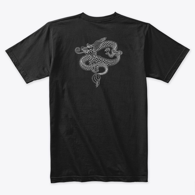 Dragon white outline design
