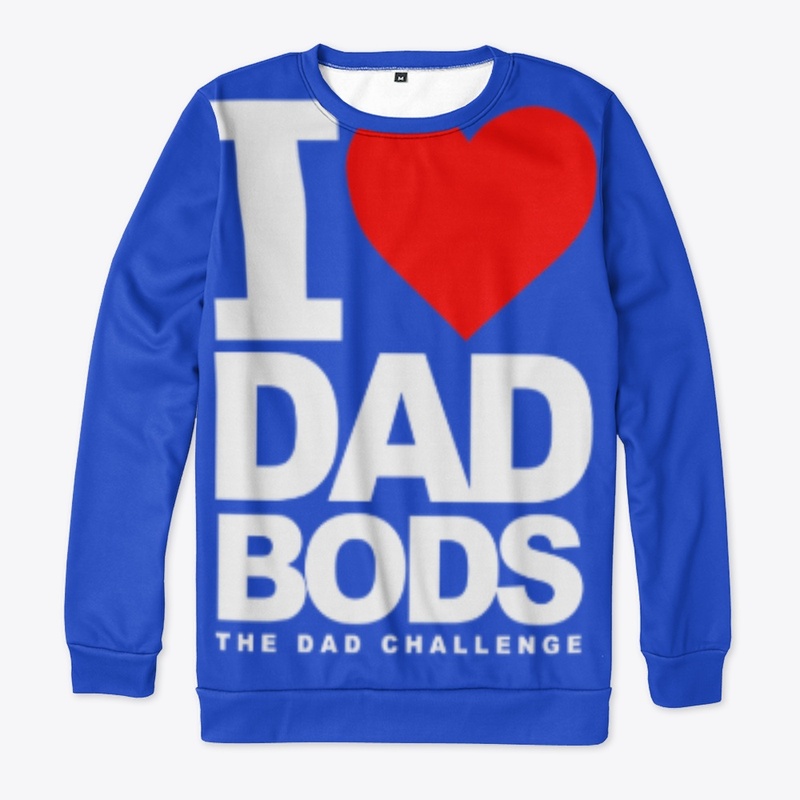 I heart dad bods white text