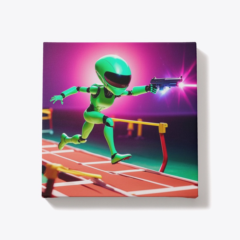 A robot on a running track