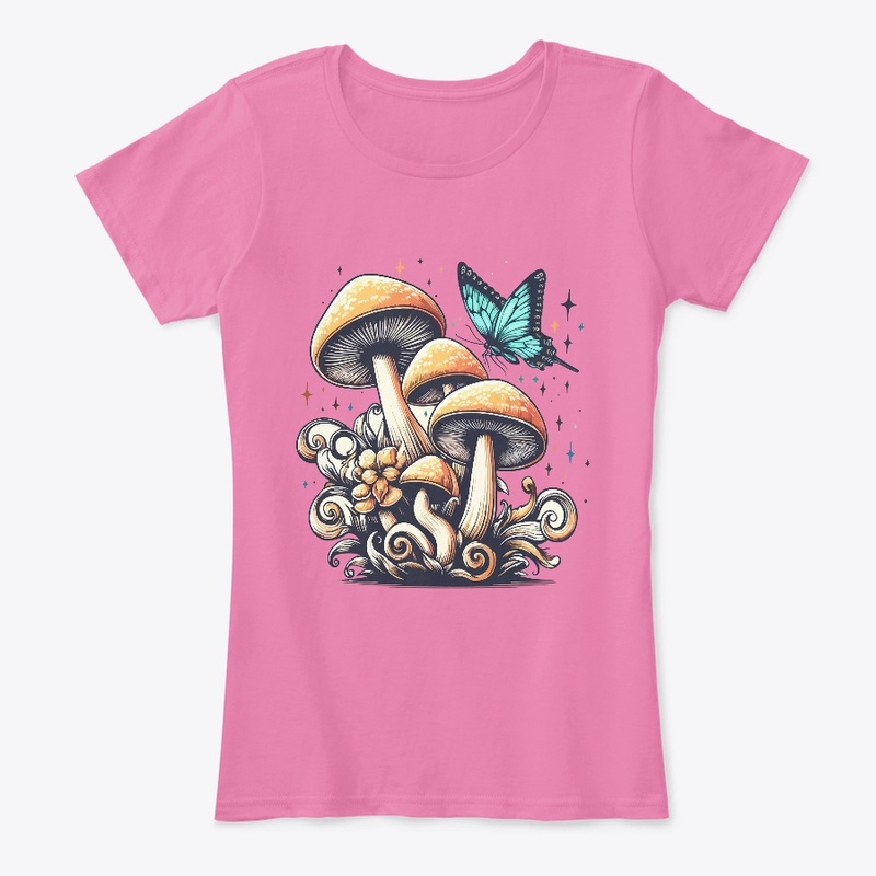 Butterfly on The Mushroom  T-Shirt