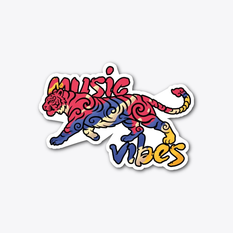 Tiger Music Vibes Sticker