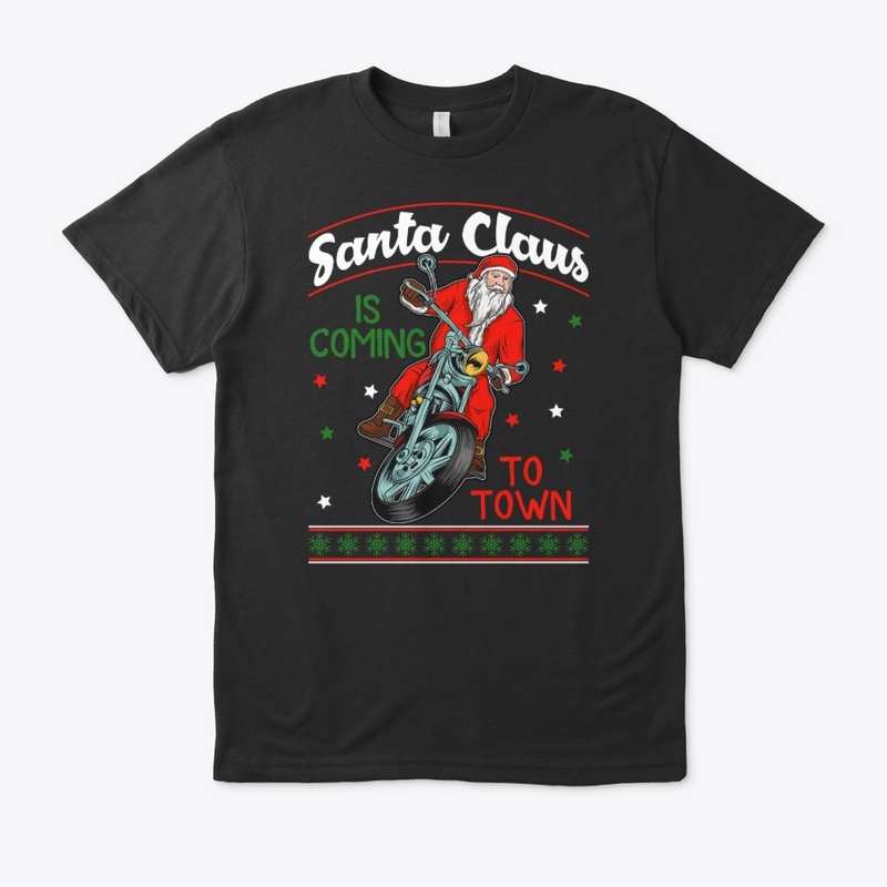 Cool Santa Claus on Motorcycle Christmas