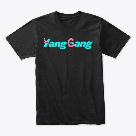 Andrew Yang 2020 Yang Gang Black áo T-Shirt Front