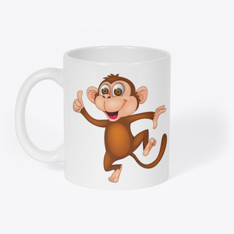 Colorful Monkey Tea Cups